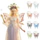 thumbnail image 1 of Conjunto de 4 Piezas de Halloween para Niñas y Mujeres, Diadema con Orejas de Varita y Flores para Cosplay, 1 of 7
