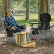 Camp & Go Heated Deluxe Quad Camp chair, Black