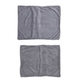 thumbnail image 5 of Shop LC Homesmart Grey Stripe Pattern Flannel Sherpa Comforter Pillow Cover-Queen, 5 of 8