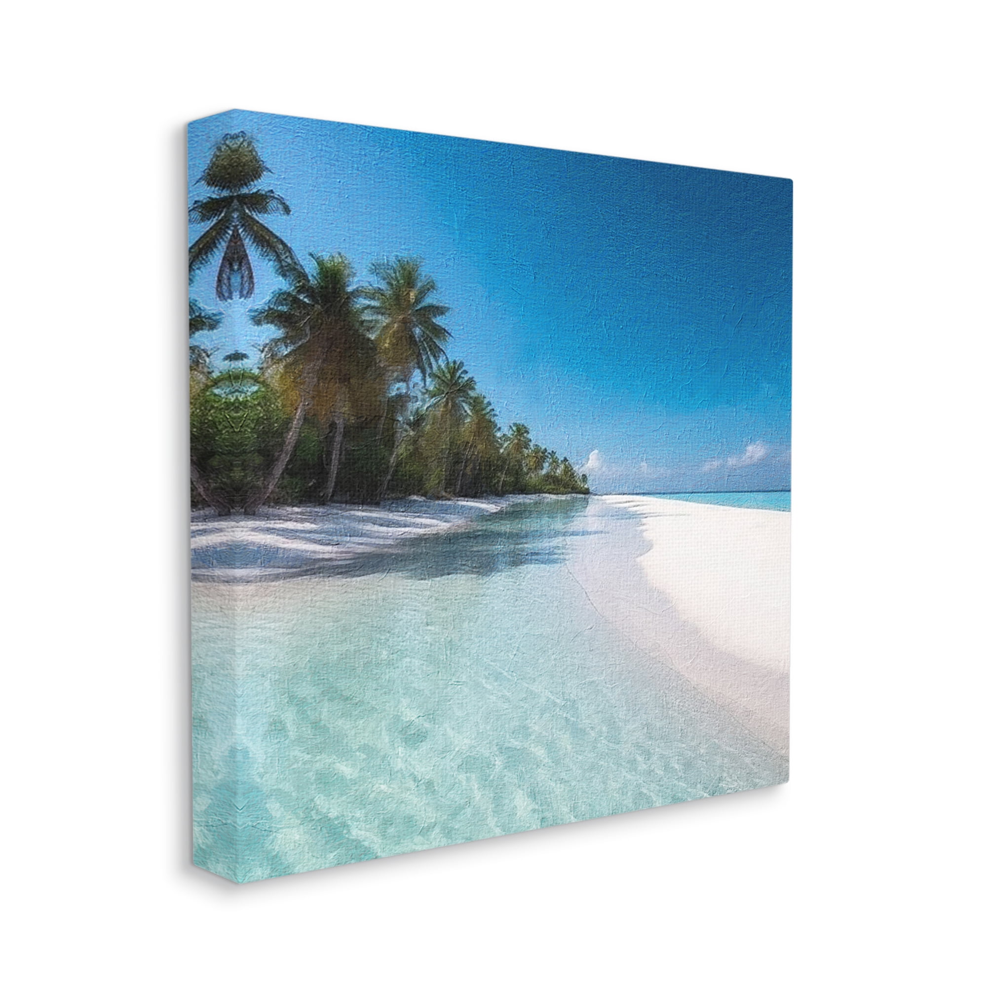 Stupell Industries Summer Tropical Beach Landscape Photography Gallery Wrapped Canvas Art Print Wall Art, 36 x 36