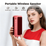 Portable Bluetooth Speaker, Wireless, LED Lights, 30H Playtime, IPX7 Waterproof, for Home/Outdoor/Party/Beach, Birthday Gift