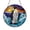 Acrylic 3.5 Inch, variant on Stained Glass Style Penguin Panel, Decorative Window Hanging for Cold Season Decor