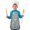 Basketball and Jersey, variant on Basketball and Hoop Multicolor Pattern Teens Aprons, Adjustable Neck Strap, Toddler & Teens Aprons for Cooking & Baking, 19x23.6 Inches