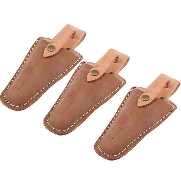 Bolsa de material cuero Grueso De 3 Piezas Para Tijeras De Con De Tijera De Jardín De Lazo