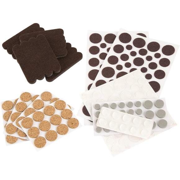 SOFTTOUCH Craft Pads 236 piezas, topes de fieltro y corcho marrón