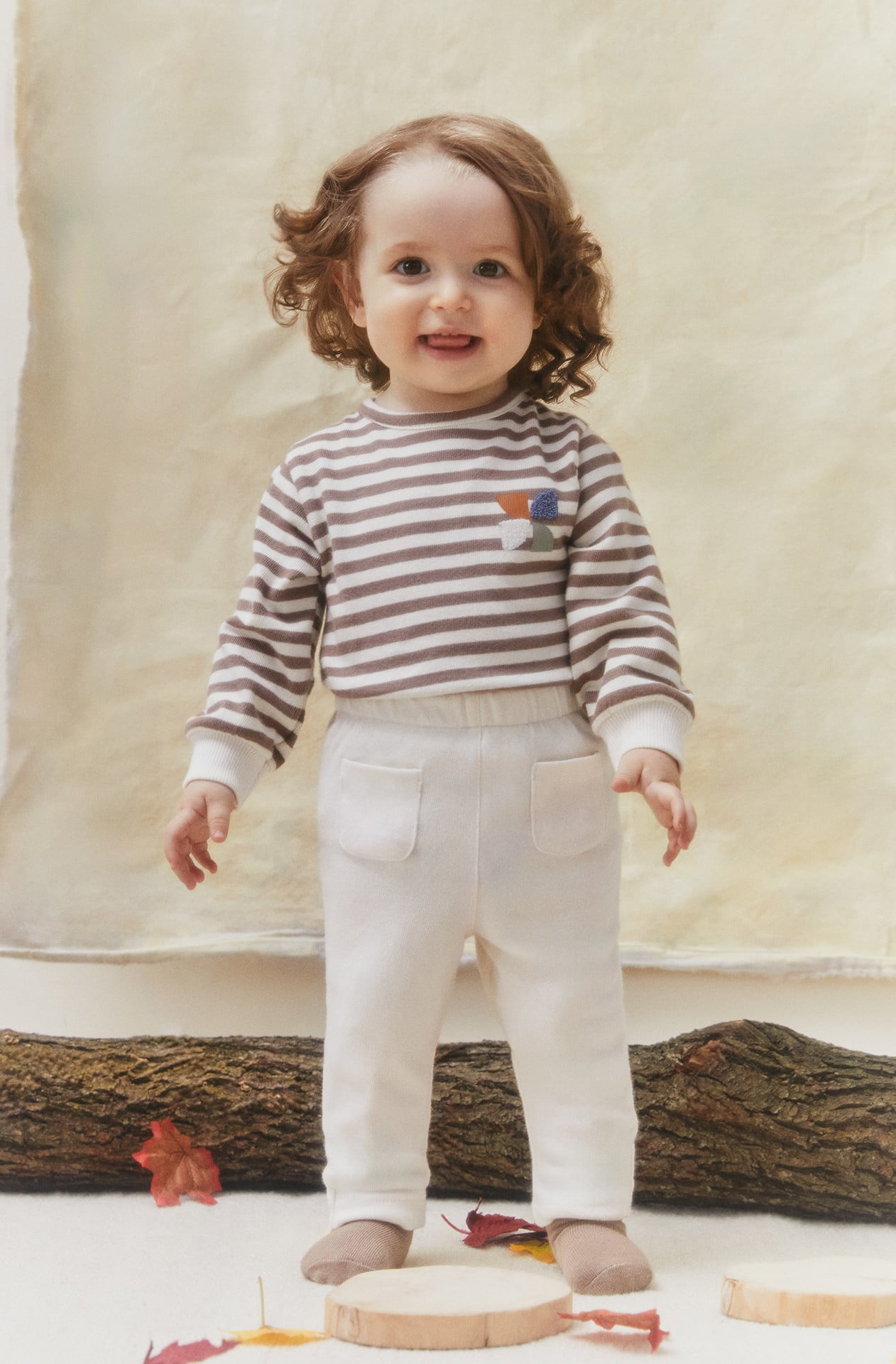 easy-peasy Baby Cotton Dumpling Bodysuit and Pants, 2-Piece Outfit Set, Sizes 0-24 Months