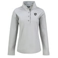 thumbnail image 2 of Women's Cutter & Buck  Gray Las Vegas Raiders Hunts Point Eco Half-Snap Sweatshirt, 2 of 3