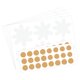 thumbnail image 1 of Adhesivo de pared Uxcell PVC, pegatinas de margaritas, blanco, naranja, 72 piezas (6 hojas), 1 of 6