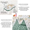 thumbnail image 3 of Floral Botanical Full Size Green Quilt Set  3 Pieces Reversible Soft All-season Bedding (90"x78"), 3 of 6