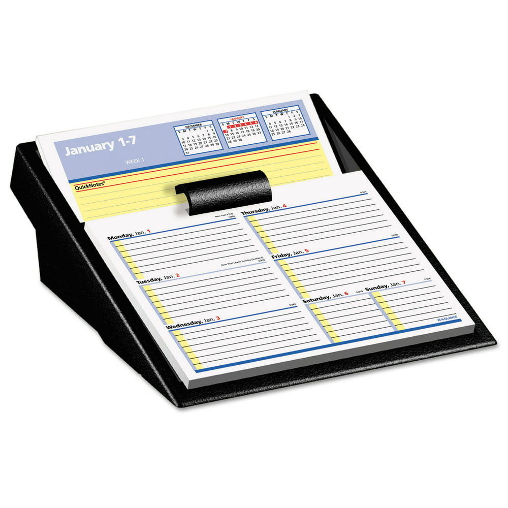 ATAGLANCE FlipAWeek Desk Calendar Refill with QuickNotes, 5 5/8 x 7