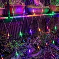 thumbnail image 5 of Zukuco 96 LED 4.9ft x 4.9ft String Lights Net Mesh Lights Christmas Net Lights 8 Modes for Christmas Wedding Party Home Garden Lawn Bushes Indoor Outdoor Decor (Multicolor), 5 of 7