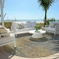 thumbnail image 6 of Addison Rugs Chantille Indoor/Outdoor Transitional Lines Brown Washable Round Rug, 8' x 8', 6 of 6
