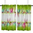 thumbnail image 5 of Easter Eggs Rabbit Ears Grass Curtains Home Decor Living Room Kitchen Balcony Room Window Curtain Bedroom Patio Decoration, 5 of 7