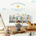 thumbnail image 6 of Curipeer 28''H Wood Kids Bookshelf,Toy Storage Organizer for Kids Room,White, 6 of 6