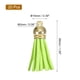thumbnail image 2 of Uxcell 20Pack 1.5" Borlas de Cuero Llavero Encanto con Tapa Dorada para DIY, Verde, 2 of 6
