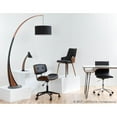 thumbnail image 6 of Lombardi Mid-Century Modern Adjustable Office Chair With Swivel In Walnut And Black, 6 of 13