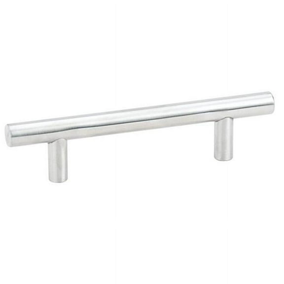 6 in. Center to Center Cabinet Pull, Satin Stainless Steel