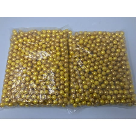 - Gold/Yellow .68 Caliber Paintballs White Paint New In Bag 1000 / Order