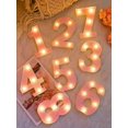 thumbnail image 5 of 1PC pink sequin luminous letters&numbers desktop decoration small night light romantic proposal birthday party atmosphere light guiding street light, 5 of 5