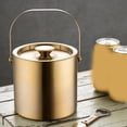 thumbnail image 6 of NWOKYZGH Modern Insulated Ice Bucket with Lid, Double Wall Stainless Steel Ice Bucket for Parties & Cocktail Bar, Ideal for Gift, 6 of 8