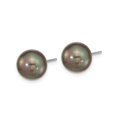thumbnail image 4 of Boucles d'oreilles de goujon noire cultivées en or blanc, 4 of 5