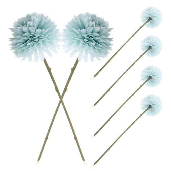 OFFIGAM 6-Pack Sky Faux Chrysanthemum Flower Stems for Wedding, Bridal Shower, Table Centerpiece & Home Decor