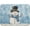 Blue Snowman Snowflak, variant on Happy Easter Dish Drying Mat for Kitchen Counter 18x24 Inch Bunny Eggs Butterfly Flowers Reusable Washable Farmhouse Flower Drying Pad Countertop Home Decor