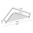 thumbnail image 3 of Linnome Stainless Steel Sink Drying Rack Triangle Kitchen Shelf - No-Drill Corner Storage Organizer with Drain - Space-Saving Sponge Holder Caddy for Kitchen Countertop Sink Bathroom, 3 of 9
