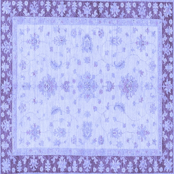 Ahgly Company Indoor Square Oriental Blue Traditional Area Rugs, 4' Square