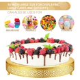 thumbnail image 3 of Soporte redondo de metal para tartas de 16 pulgadas, soporte de postre, soporte para tartas de boda, soporte para galletas, bandeja para servir tartas y frutas para mesa, boda, cumpleaños,, 3 of 6