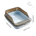 thumbnail image 6 of Njoeus Kitten or Small Litter Box,Semi Enclosed Pet Box with Shovel,for Kittens Poop Basin Brings Spray-Proof Design,and Easy Cleanup for Indoor Cat Supplies, 6 of 6