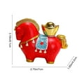 thumbnail image 3 of ToyKingdee Resin Horse Statue, Chinese Red Feng Shui Zodiac Horse Figurine for Good Luck, Creative Chinese Horse Sculpture Crafts, 3 of 6