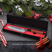 MITSUMOTO SAKARI 7 inch Japanese Santoku Chef Knife, High Carbon Stainless Steel Kitchen Cooking Knife