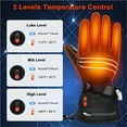 thumbnail image 4 of Heated Gloves for Men Women, 5000mAh Rechargeable Battery 3 Heating Touchscreen Electric Gloves Waterproof Windproof Heated Winter Gloves for Motorcycle Ski XL, 4 of 7