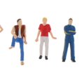 thumbnail image 2 of lionlar Figurines Classiques Miniatures de Rue 1:64, Accessoires de Diorama de Construction, Décor, Ensemble de Poupées de Rue Rouges, 2 of 7