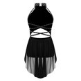 thumbnail image 2 of Zaldita Kids Girls Shiny Ballet Dance Figure Skating Dress Modern Contemporary Dance Dress Lyrical Dance Costume Black 10, 2 of 6