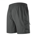 thumbnail image 4 of kamemir Mens Shorts Men's Stretch Waist Casual Shorts with Pockets Grey,M, 4 of 4