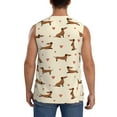 thumbnail image 4 of Kdxio Heart Dachshund for Men's Muscle T-shirt,Sleeveless for Workout Running Athletic Gym Lounge Casual, 4 of 7