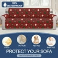 thumbnail image 7 of Sanmadrola Christmas Sofa Cover Waterproof Slipcover Couch Cover Furniture Protector Machine Washable Non Slip Leakproof with Straps for Dogs Kids Pets Christmas Indoor Decoration Burgundy Loveseat, 7 of 7