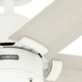 thumbnail image 3 of Hunter 44 inch Indoor Ceiling Fan with LED Light - White Ceiling Fan with Pull Chain, For Bedroom, Living Room, or Kitchen, Standard Mount, No Remote, 5 Blades - Erling 51708, Matte White, 3 of 15