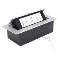 thumbnail image 2 of Caja De Toma De Corriente De Escritorio, Caja Dual AC250V Del Zócalo De Poder De Los Puertos USB Para El Uso Comercial De La Oficina, 2 of 7