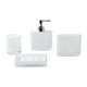 thumbnail image 4 of Juego de 4 portacepillos de dientes con taza, dispensador de jabón, jabonera, esencial para el baño Blanco, 4 of 9