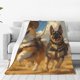 thumbnail image 1 of Fotbe Farm Corgi German Shepherd Manta de Franela Acolchonada con Estampado, Súper Suave y Esponjosa, Extra Grande para Sofá, Cama, Uso Todo el Año-80"x60", 1 of 7