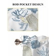 thumbnail image 7 of Coral Coastal Tier Curtains 45 Inches Long, Summer Beach Starfish Nautical Shell Window Treatment Curtain Drapes, Small Curtain Drapes for Bathroom Laundry Room, 27.5"x45", 2 Panels, 7 of 7
