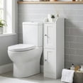 thumbnail image 3 of Armario de Baño Compacto con Baldas Regulables y Porta Papel Higiénico, para Baño, con Puertas Reversibles, Blanco, 3 of 8