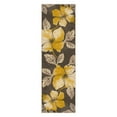 thumbnail image 3 of CAMILSON Solana Non Slip Modern Floral Indoor Area Rug Yellow/Brown 2x7, 3 of 7