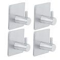 thumbnail image 3 of Ganchos de pared de acero inoxidable multifuncionales para toallas, bolsos, baño y cocina, paquete de 4, 3 of 8