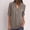 Gray, variant on Ichuanyi Fall Tops for Women 2022 Women's Summer Long Sleeve Shirts Zip Casual Tunic V-Neck Rollable Blouse Tops