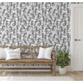 thumbnail image 4 of S4Sassy Peel and Stick Wall Covering, Monochrome Seahorse Waves Removable Wall Wrap - Grey Instant Walls Makeover Mural for Bathroom, Laundry Room, Closet - Self-Adhesive Wallpaper Vinyl -25"x60", 4 of 5