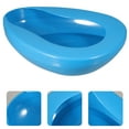 thumbnail image 3 of WRITWAA Bed Pan Elderly Plastic Bedpan Blue 1Pack, 3 of 7
